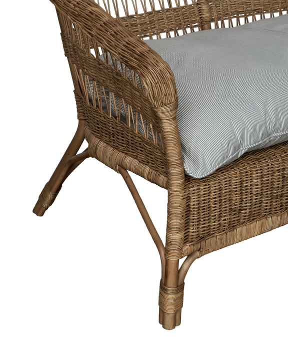 Sanctuary Rattan Loveseat - Bayside Stripe