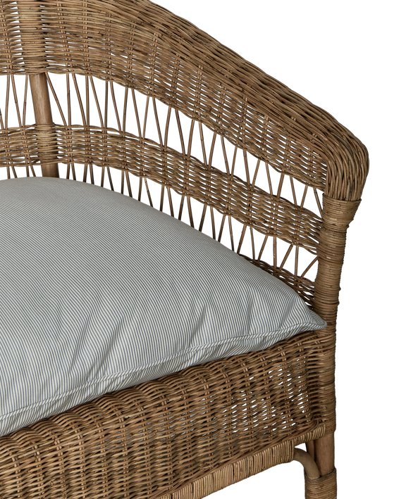 Sanctuary Rattan Loveseat - Bayside Stripe