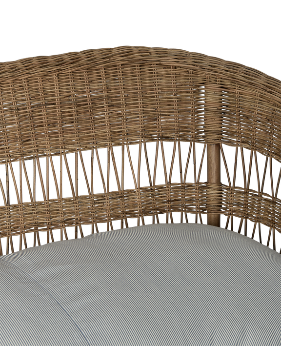 Sanctuary Rattan Loveseat - Bayside Stripe