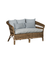 Sanctuary Rattan Loveseat - Bayside Stripe