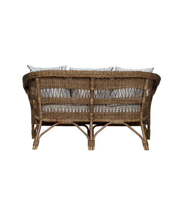 Sanctuary Rattan Loveseat - Bayside Stripe