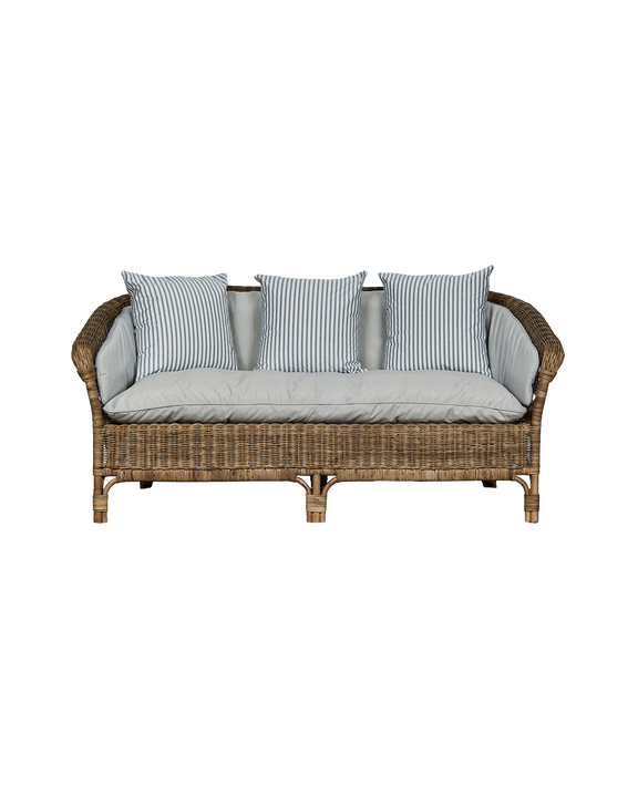Sanctuary Rattan Sofa - Bayside Stripe