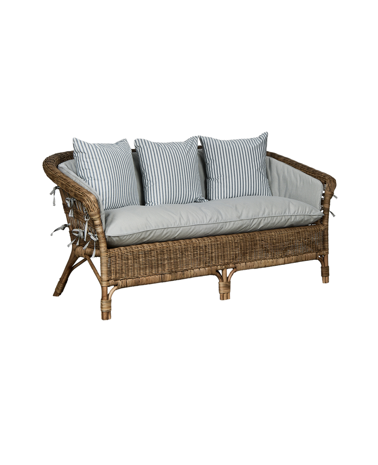 Sanctuary Rattan Sofa - Bayside Stripe
