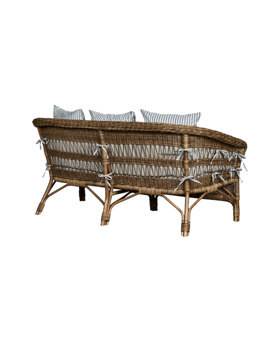 Sanctuary Rattan Sofa - Bayside Stripe