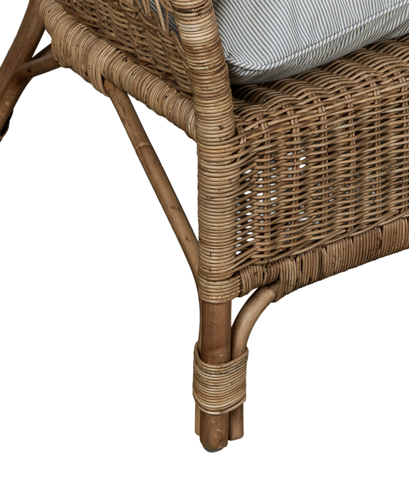Sanctuary Rattan Sofa - Bayside Stripe