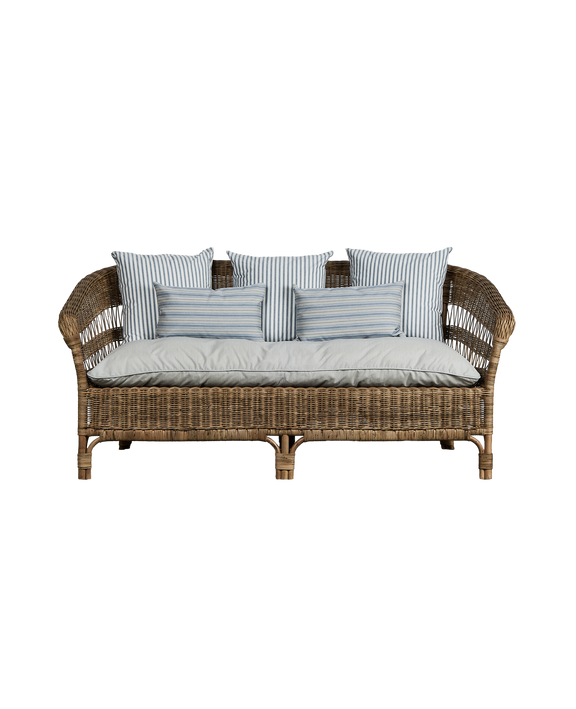 Sanctuary Rattan Sofa - Bayside Stripe