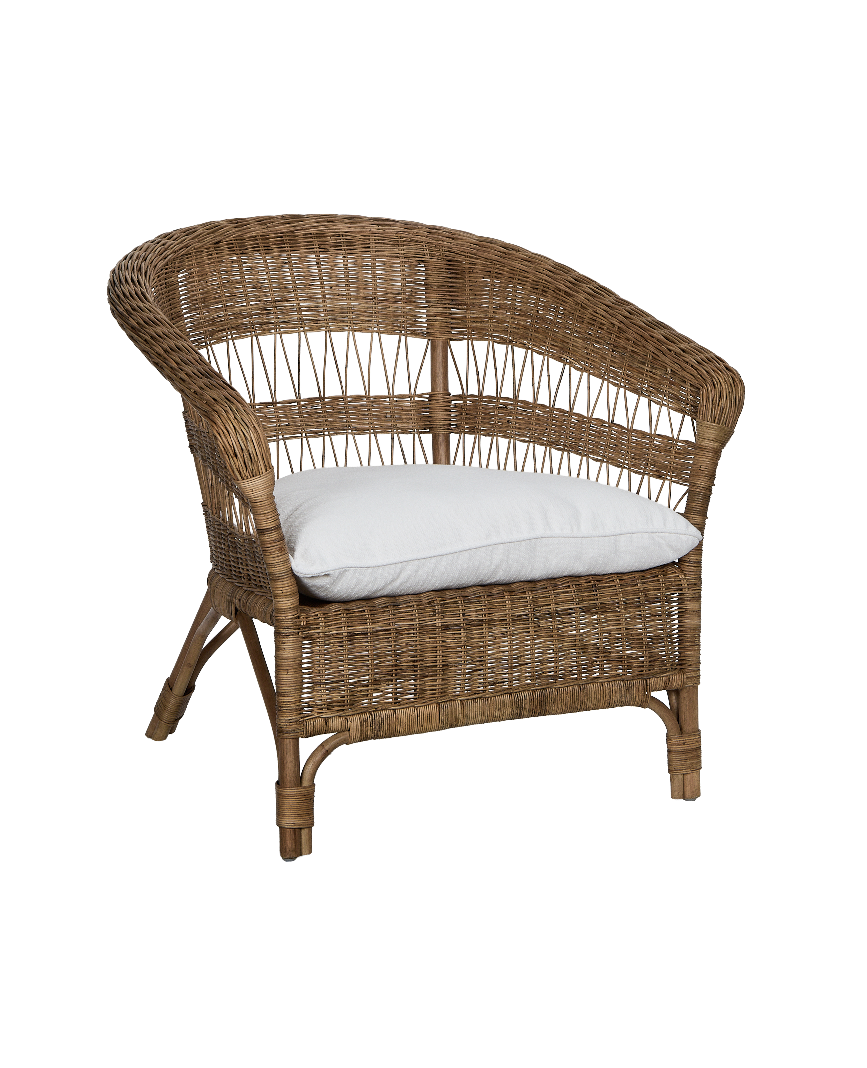 Sanctuary Rattan Lounge Chair - Shell