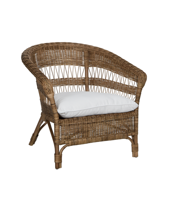 Sanctuary Rattan Lounge Chair - Shell
