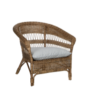 Sanctuary Rattan Lounge Chair - Bayside Stripe