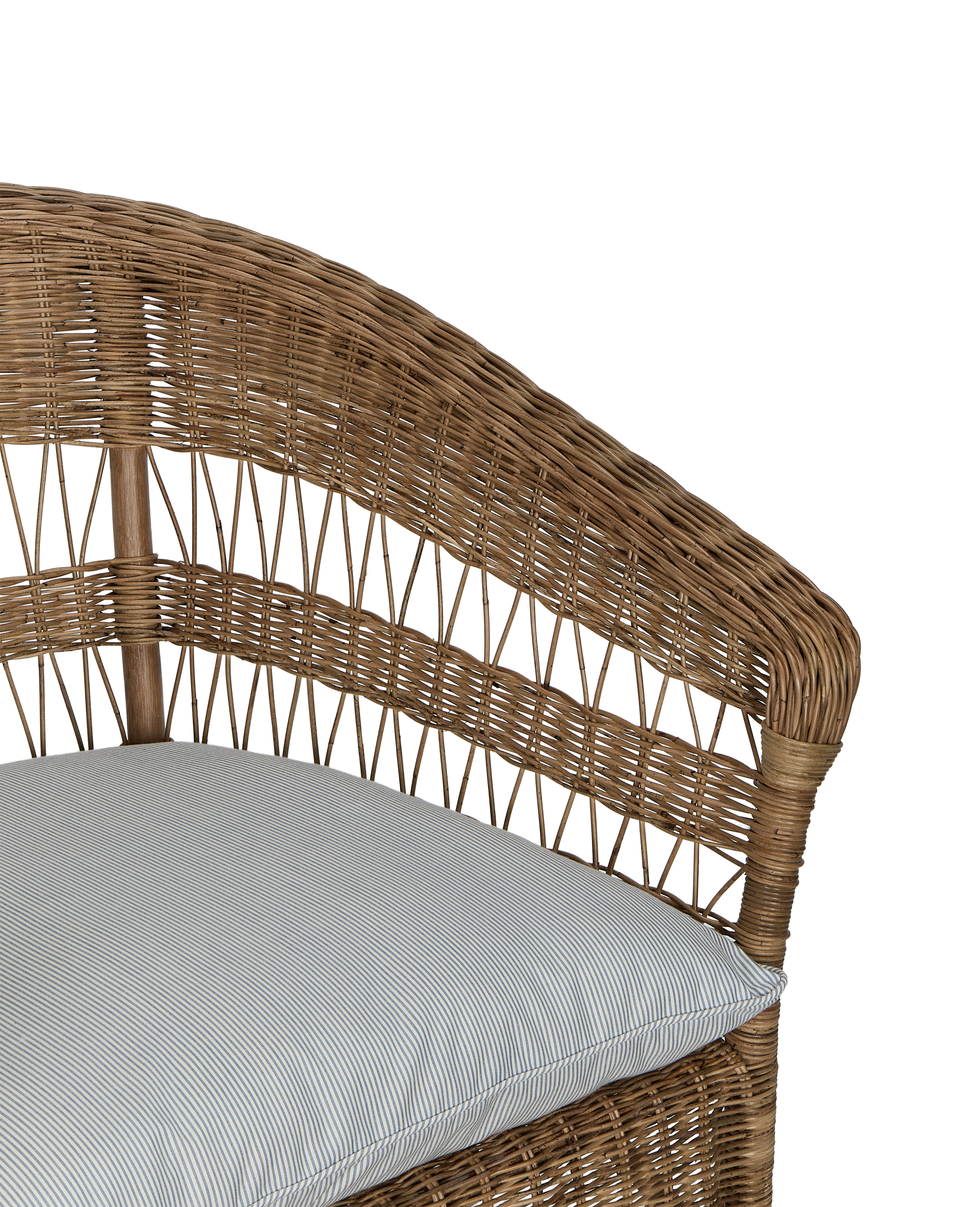 Sanctuary Rattan Lounge Chair - Bayside Stripe