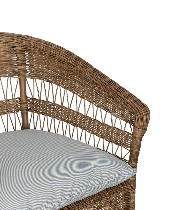 Sanctuary Rattan Lounge Chair - Bayside Stripe