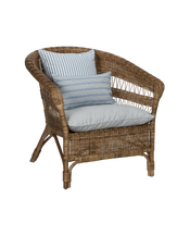 Sanctuary Rattan Lounge Chair - Bayside Stripe