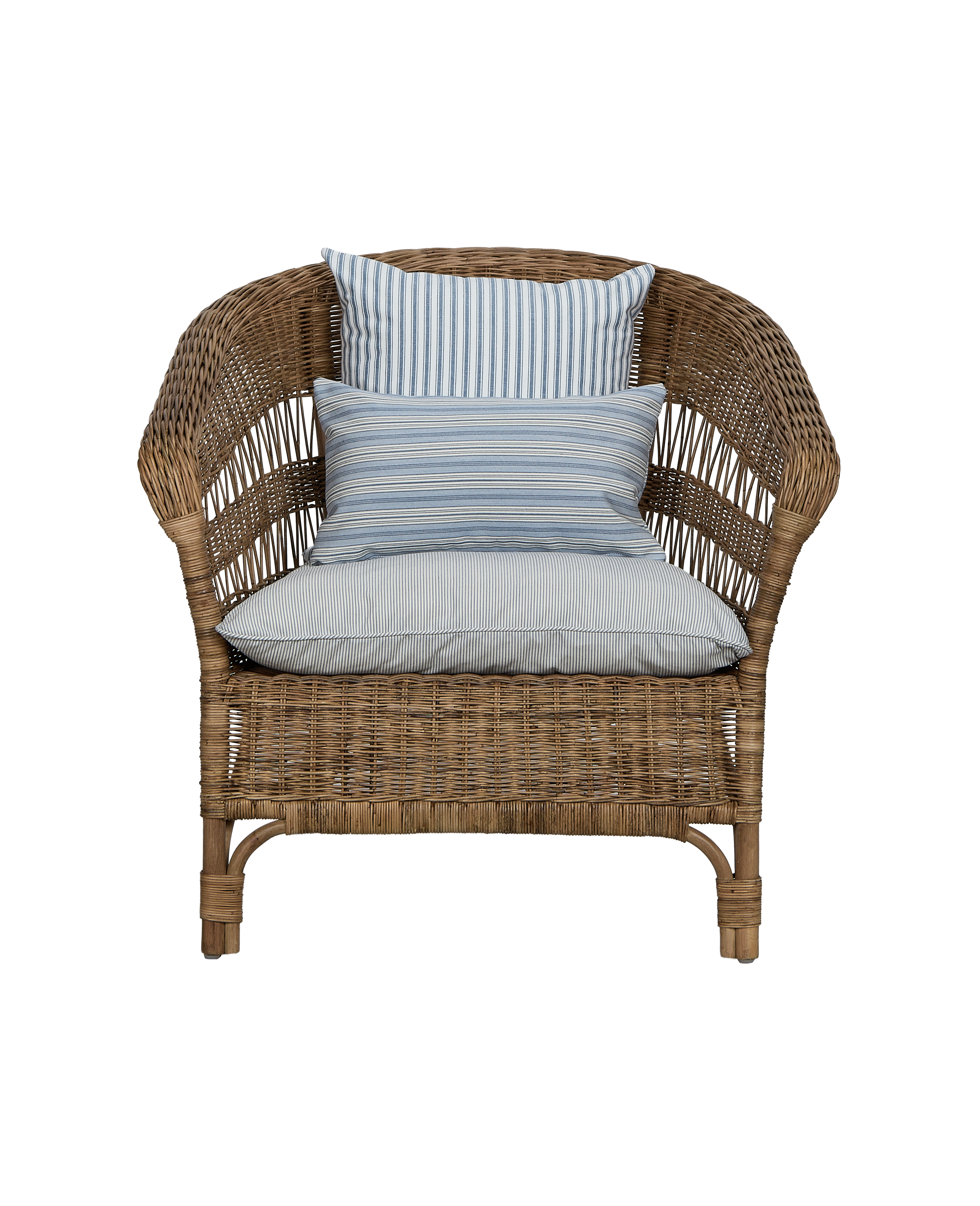 Sanctuary Rattan Lounge Chair - Bayside Stripe