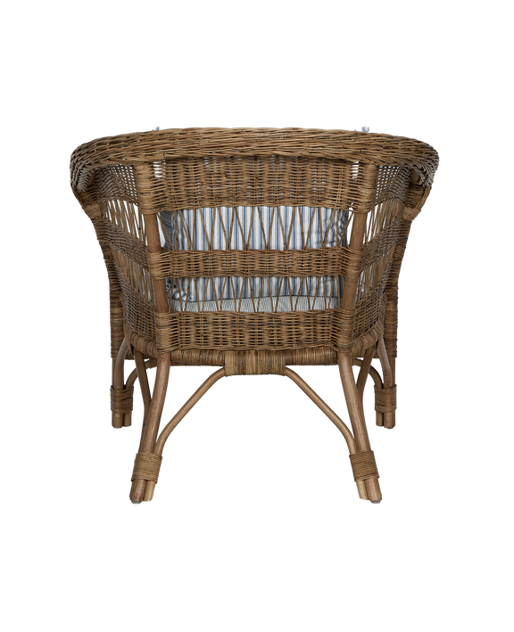 Sanctuary Rattan Lounge Chair - Bayside Stripe