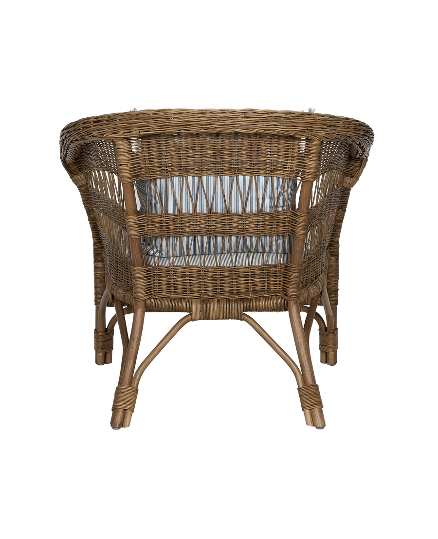 Sanctuary Rattan Lounge Chair - Bayside Stripe