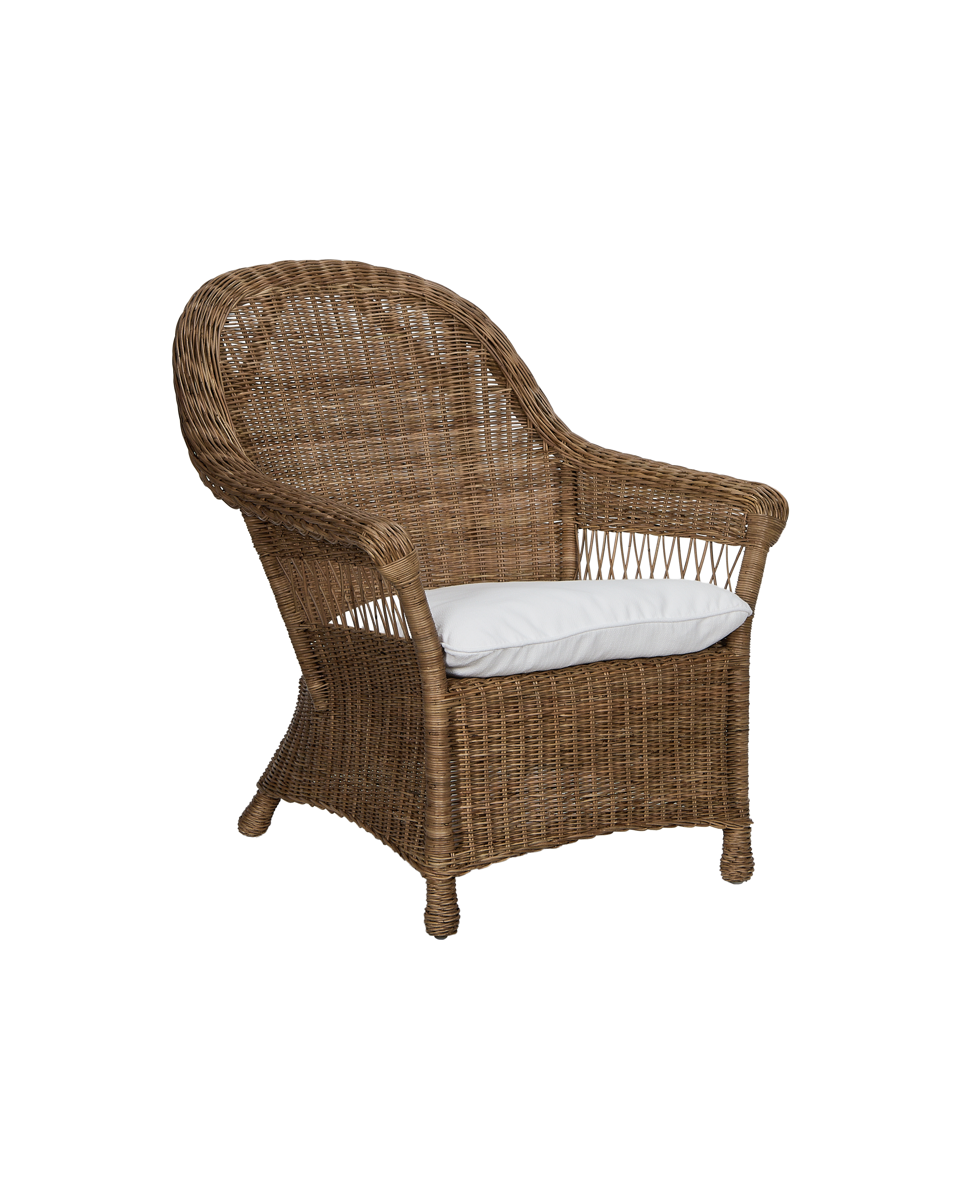 Reader Rattan Armchair - Shell