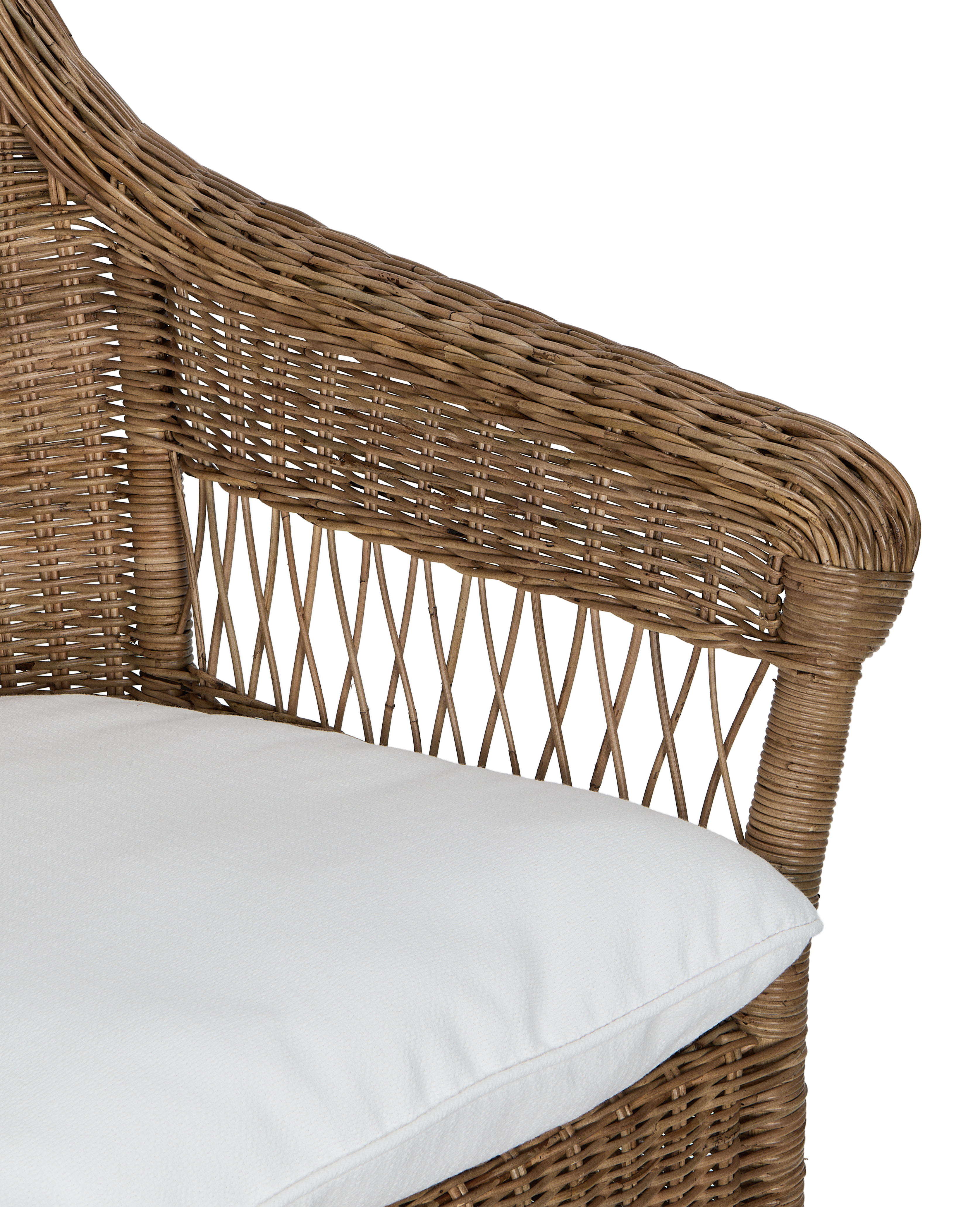 Reader Rattan Armchair - Shell