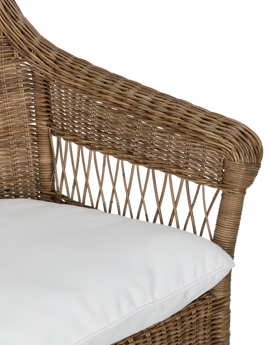 Reader Rattan Armchair - Shell