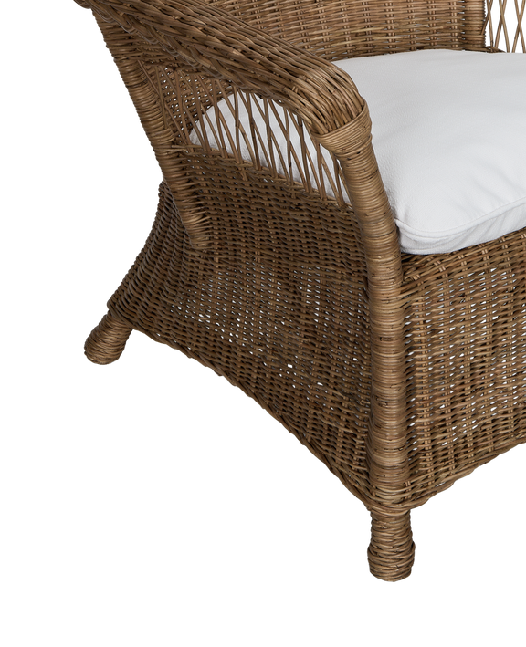 Reader Rattan Armchair - Shell