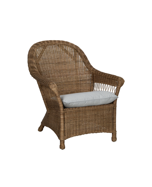 Reader Rattan Armchair - Bayside Stripe