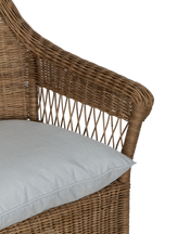 Reader Rattan Armchair - Bayside Stripe