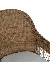 Reader Rattan Armchair - Bayside Stripe