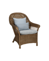 Reader Rattan Armchair - Bayside Stripe
