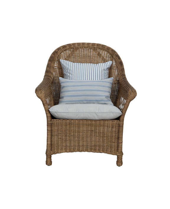 Reader Rattan Armchair - Bayside Stripe