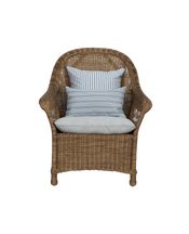 Reader Rattan Armchair - Bayside Stripe