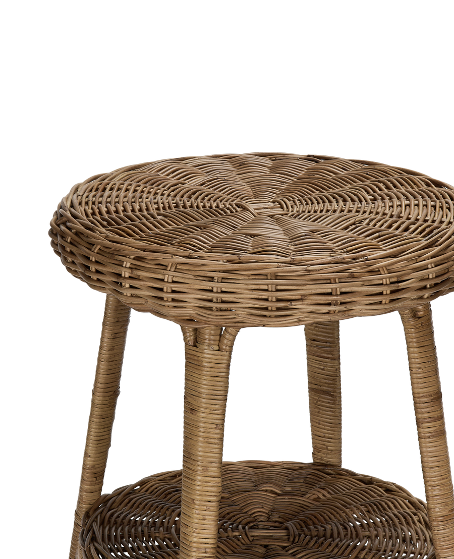 Lemonade Rattan Side Table