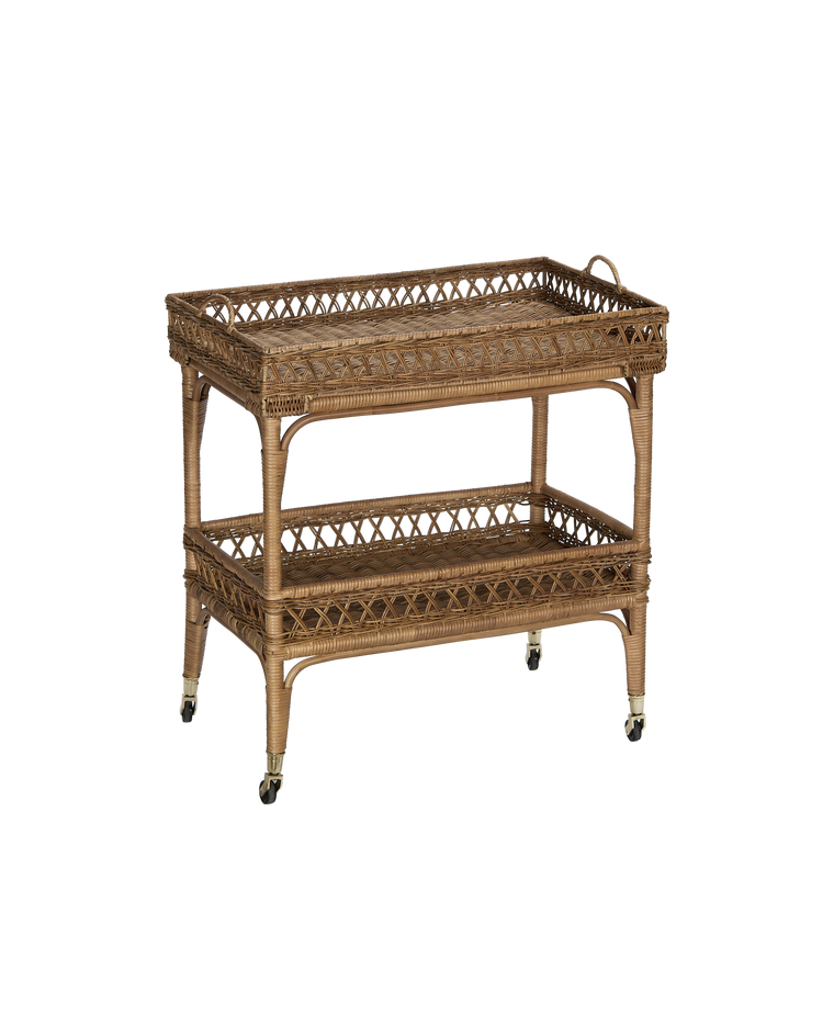 Sidecar Rattan Bar Cart