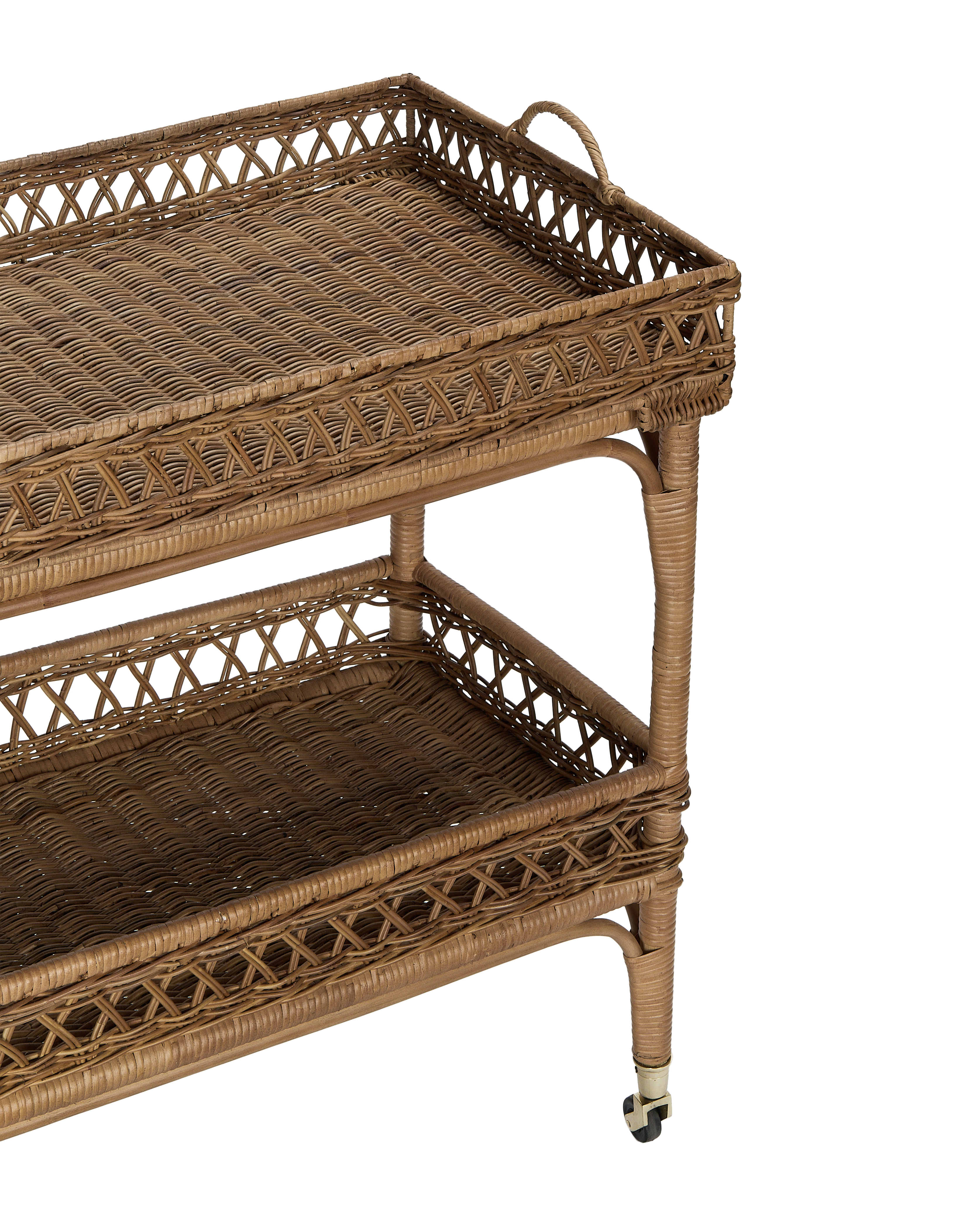 Sidecar Rattan Bar Cart