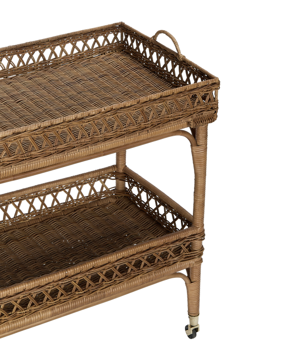 Sidecar Rattan Bar Cart