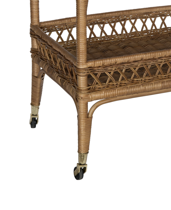 Sidecar Rattan Bar Cart