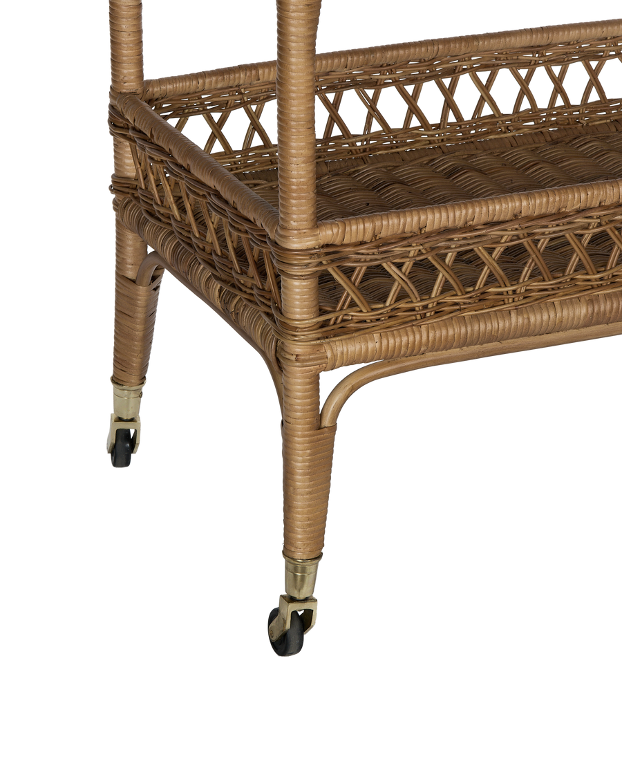 Sidecar Rattan Bar Cart