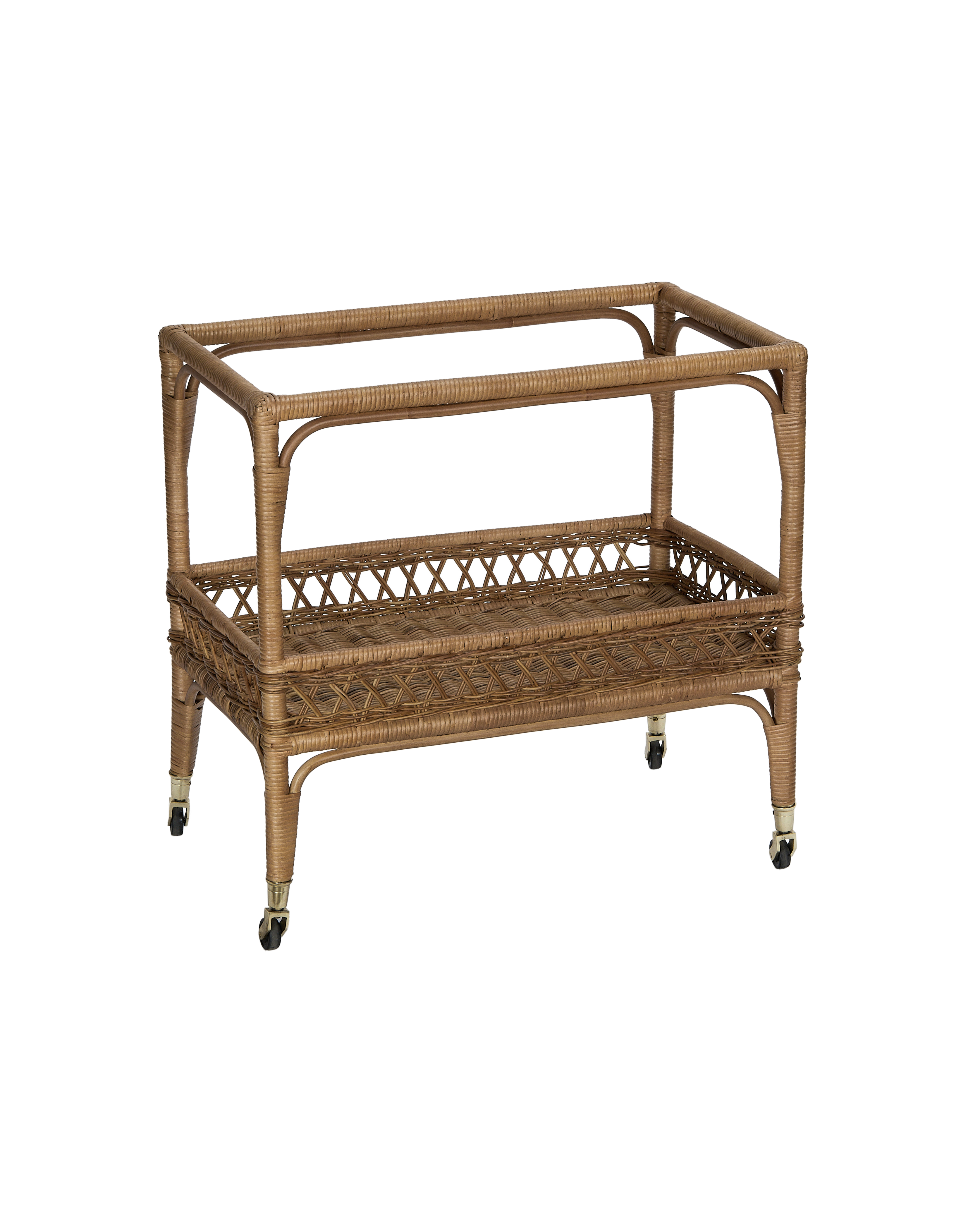 Sidecar Rattan Bar Cart