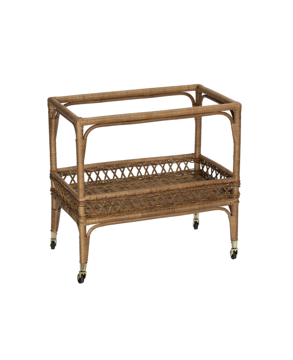 Sidecar Rattan Bar Cart