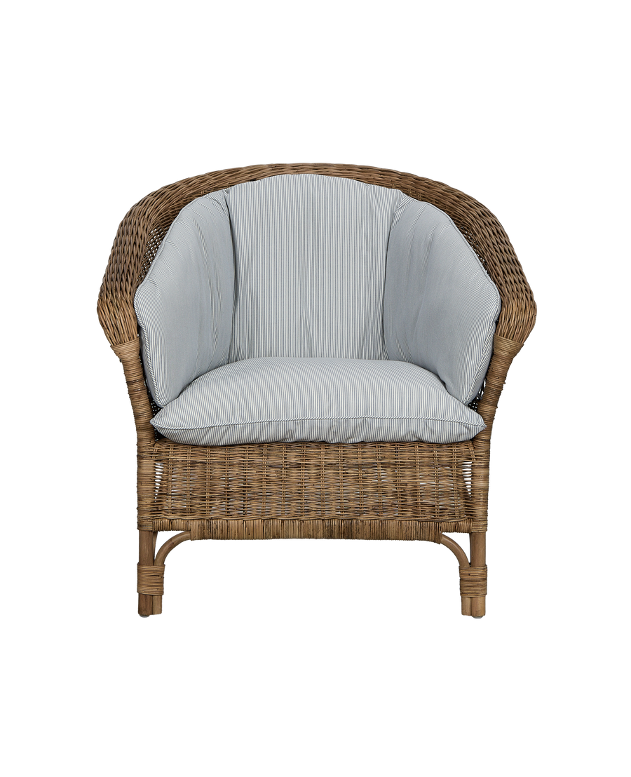 Sanctuary Lounge Chair Back Cushion - Bayside Stripe