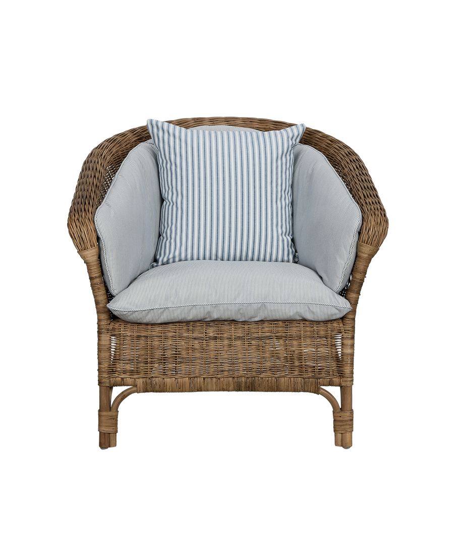 Sanctuary Lounge Chair Back Cushion - Bayside Stripe