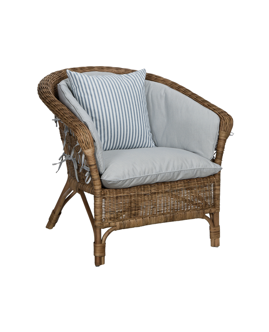 Sanctuary Lounge Chair Back Cushion - Bayside Stripe