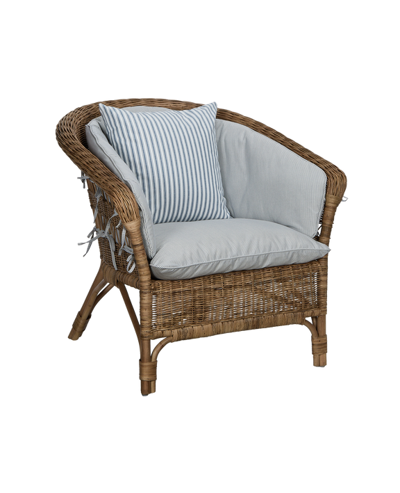 Sanctuary Rattan Lounge Chair - Bayside Stripe