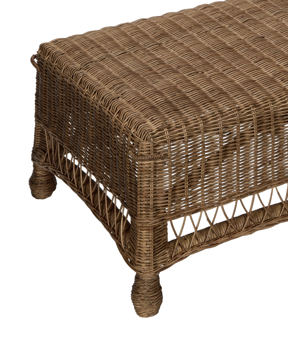 Kickback Ottoman - Bayside Stripe