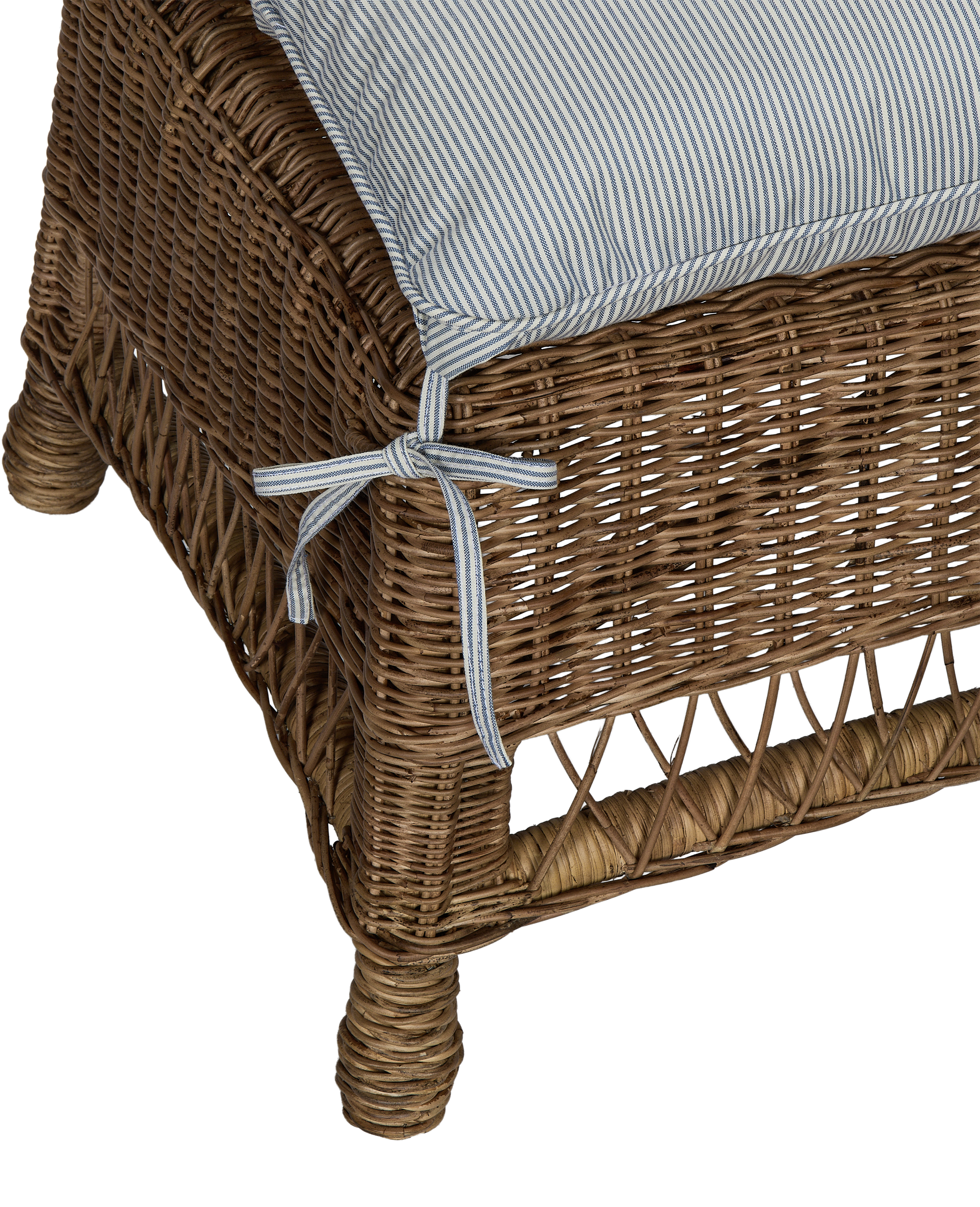 Kickback Ottoman - Bayside Stripe