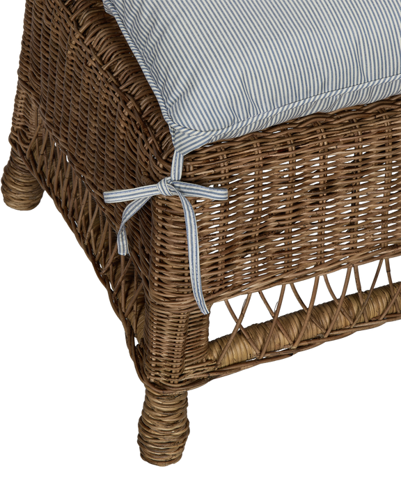 Kickback Ottoman - Bayside Stripe