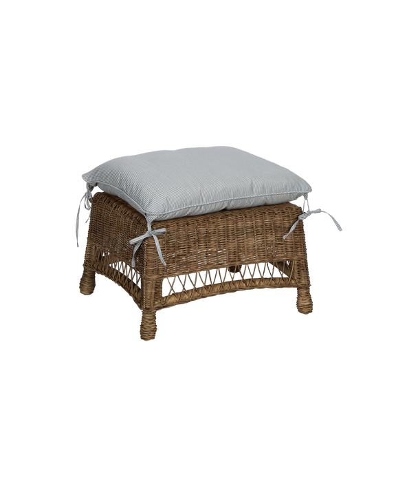 Kickback Ottoman - Bayside Stripe
