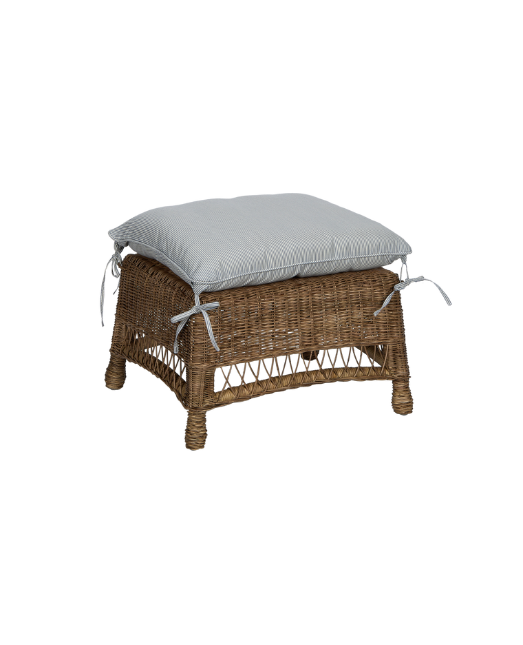 Kickback Ottoman - Bayside Stripe