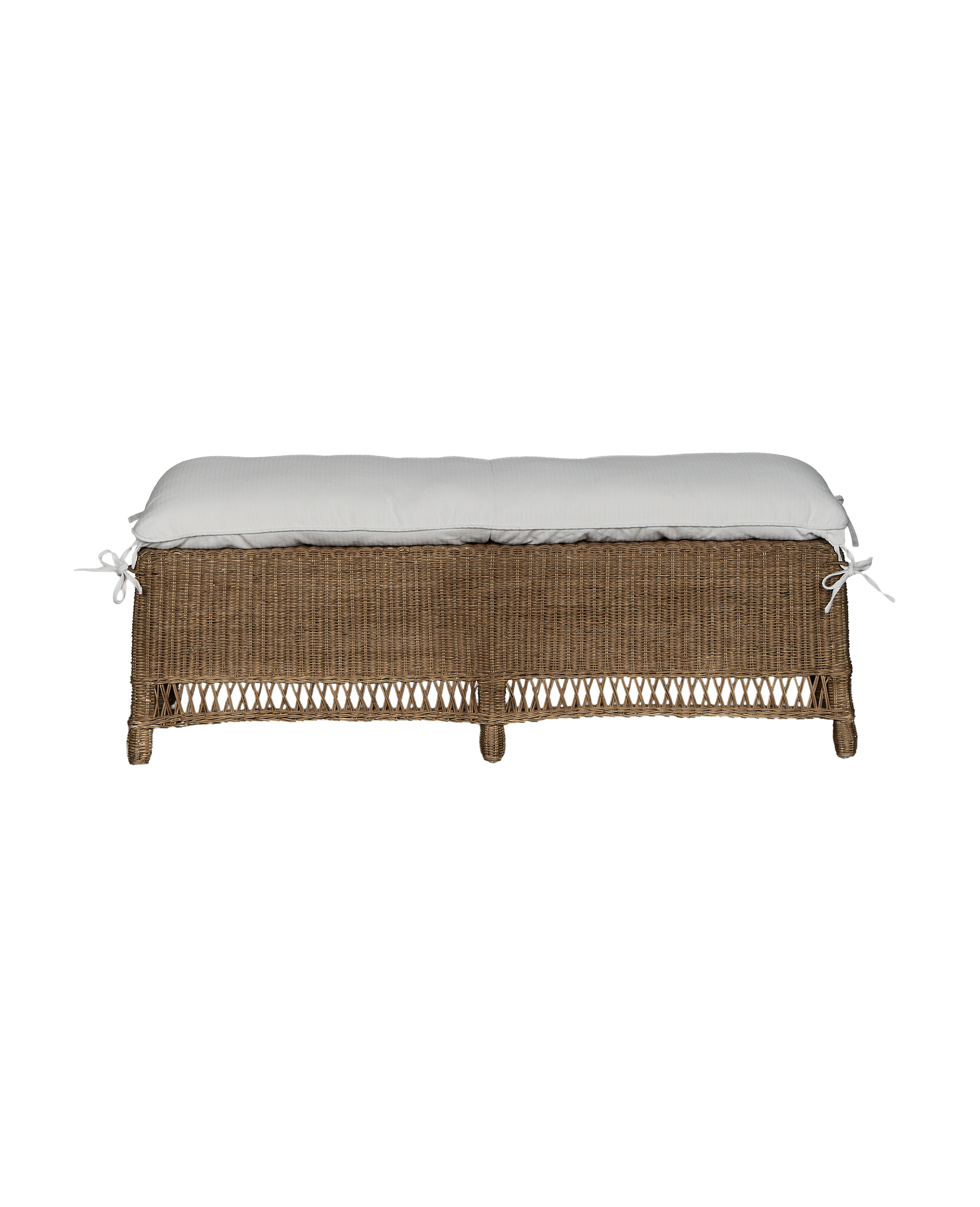 Boxwood Rattan Bench - Shell