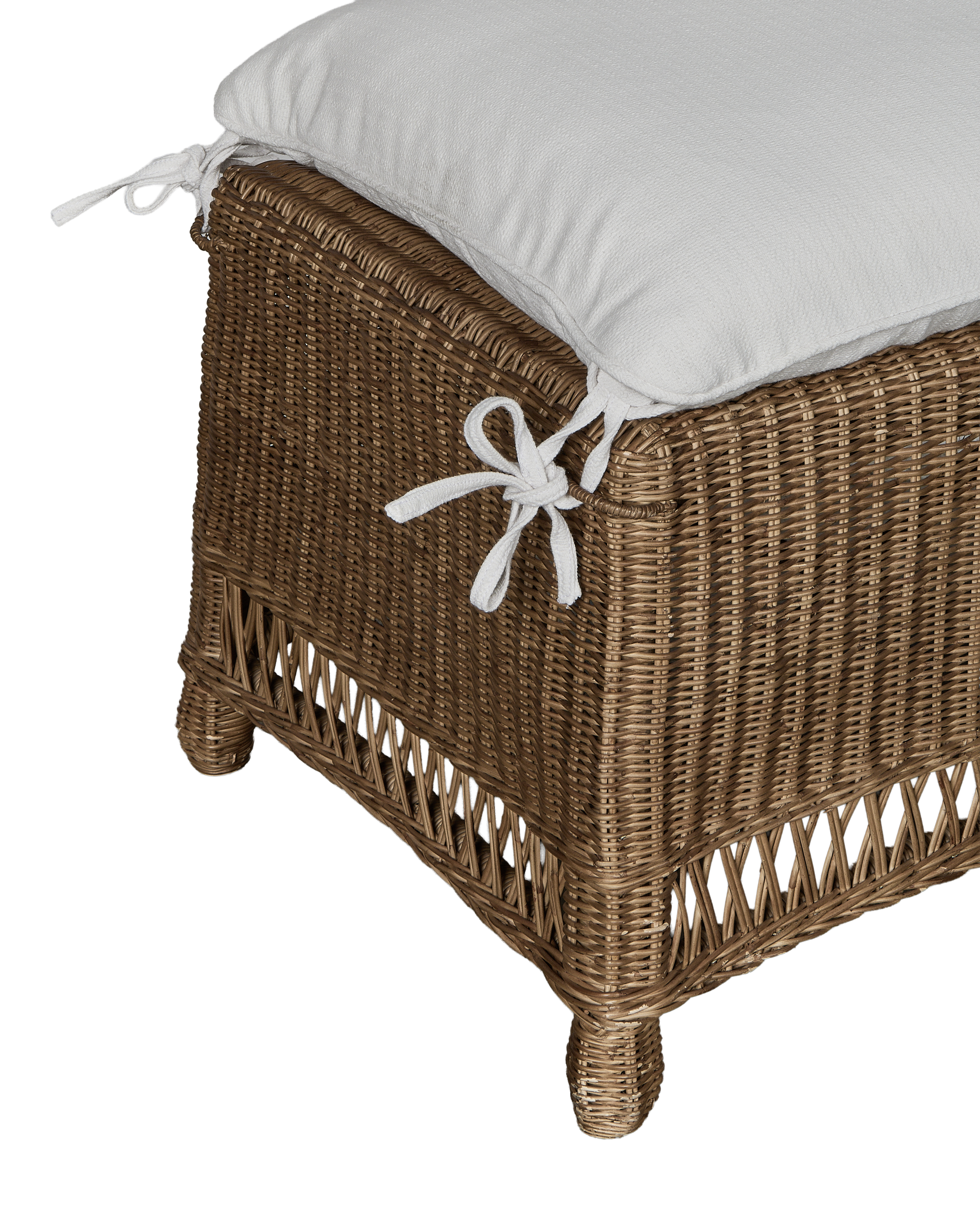 Boxwood Rattan Bench - Shell