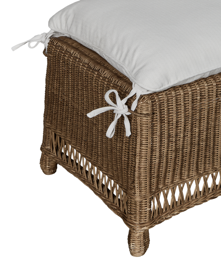 Boxwood Rattan Bench - Shell