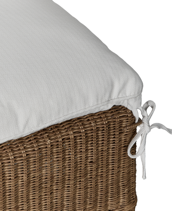 Boxwood Rattan Bench - Shell